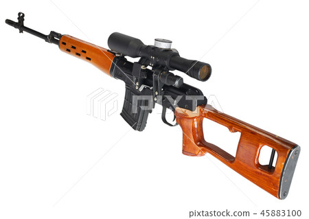 SVD sniper rifle isolated SVD sniper rifle isolated 45883100