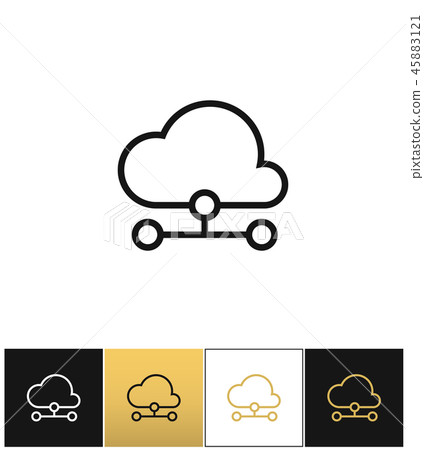 Cloud computer technology vector icon 45883121