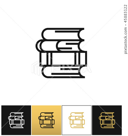 Linear books stack for study and library vector icon 45883122