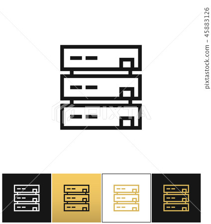 Server or computer data storage vector icon 45883126