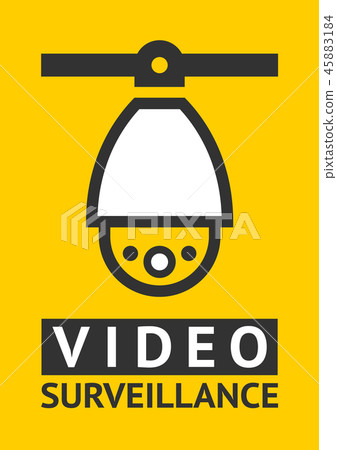Notice Video cctv symbol sticker for print. Notice Video cctv symbol sticker for print. 45883184