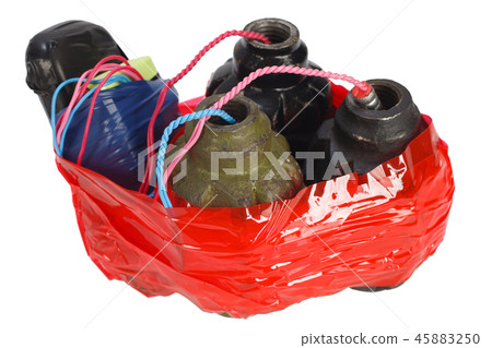 hand made bomb isolated on white hand made bomb isolated on white 45883250