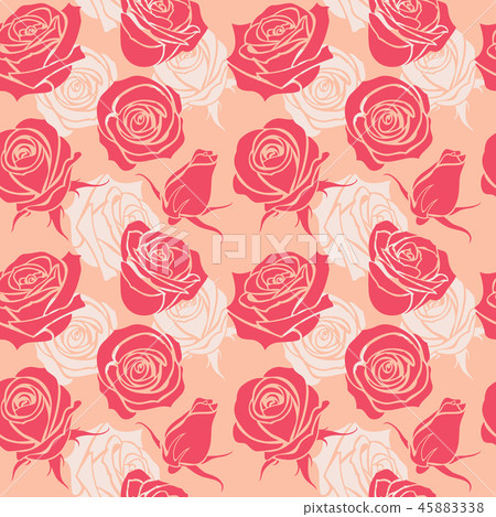 Seamless pattern with roses. vintage love abstract vector background Seamless pattern with roses. vintage love abstract vector background 45883338