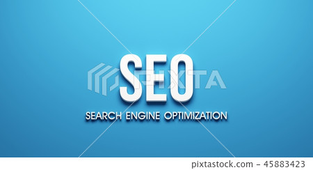 SEO web banner. 3D Render Illustration SEO web banner. 3D Render Illustration 45883423