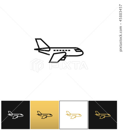 Air plane pictogram, jet or aeroplane vector icon Air plane pictogram, jet or aeroplane vector icon 45883457