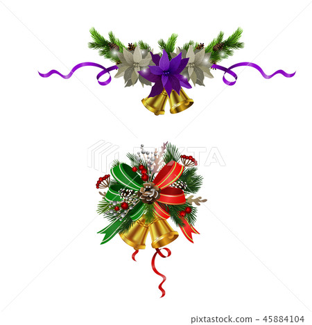 Christmas festive decoration from christmas tree branches Christmas festive decoration from christmas tree branches 45884104