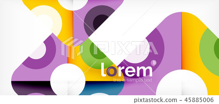 Abstract round elements composition background, organic design 45885006