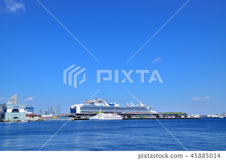 A luxury cruise ship Diamond Princess anchored on the Great Pier 45885014
