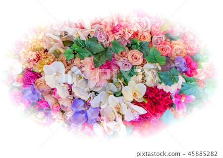 插花白色邊框模糊規格 插花白色邊框模糊規格 45885282