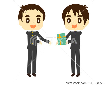 男孩高中男孩華倫泰 男孩高中男孩華倫泰 45888729