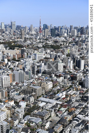 東京都市風景東京在日本 看下來都市風景 照片素材 圖片 圖庫