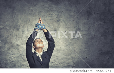 Woman praying for mercy 45889764