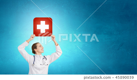Medicine cross symbol 45890039