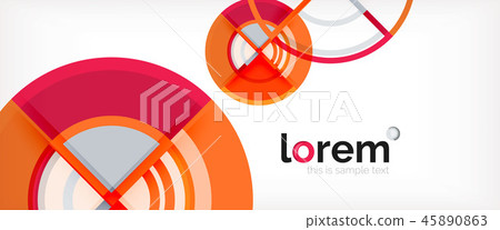 Circle abstract background, bright colorful round geometric shapes Circle abstract background, bright colorful round geometric shapes 45890863