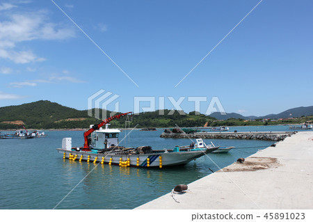 Fishing village and ship Fishing village and ship 45891023