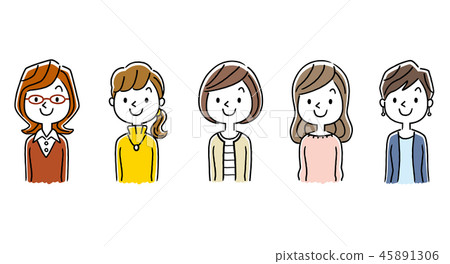 Multiple women: set 45891306