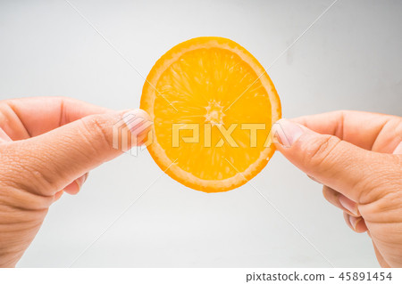 Orange fruit on white background Orange fruit on white background 45891454