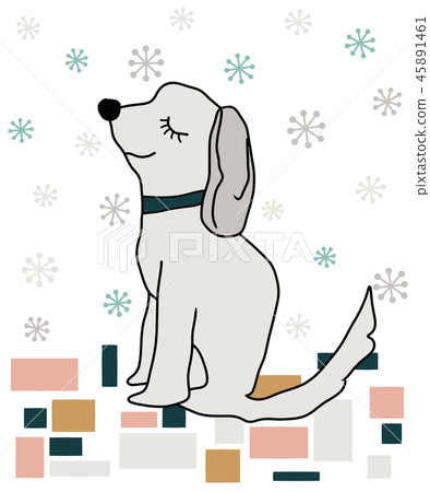 Street corner dog (snowflake) Street corner dog (snowflake) 45891461