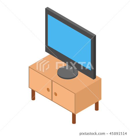 TV on the nightstand isometric TV on the nightstand isometric 45891514