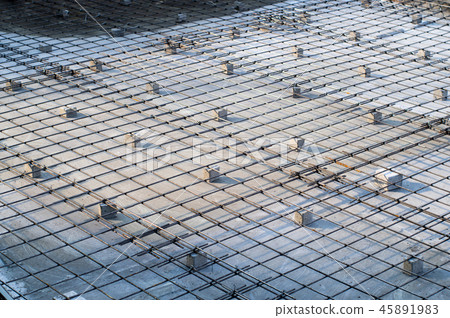 Floor rebar construction on bridge b 45891983