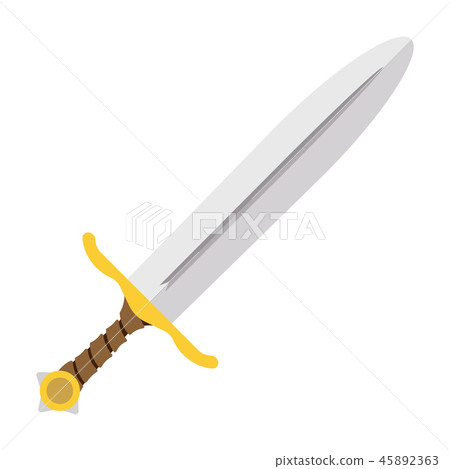 Medieval sword cartoon icon Medieval sword cartoon icon 45892363