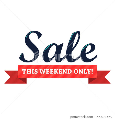Sale with ribbon flat illustration Sale with ribbon flat illustration 45892369