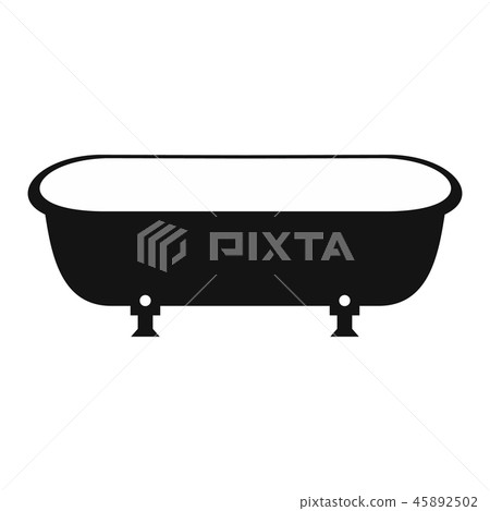 Bathtub black simple icon Bathtub black simple icon 45892502