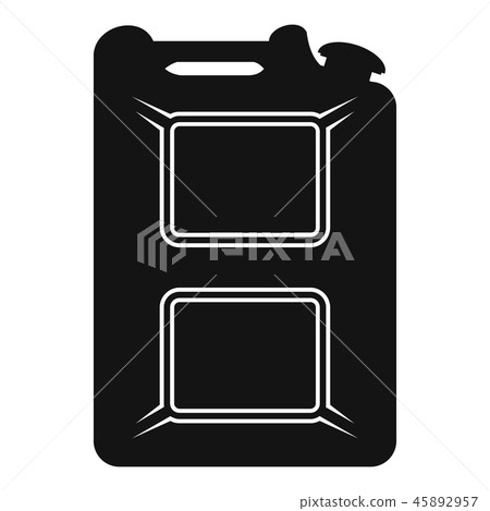 Black canister flat icon 45892957