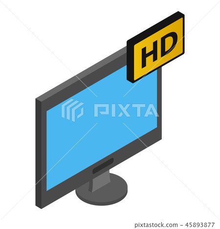 TV HD isometric 3d icon TV HD isometric 3d icon 45893877
