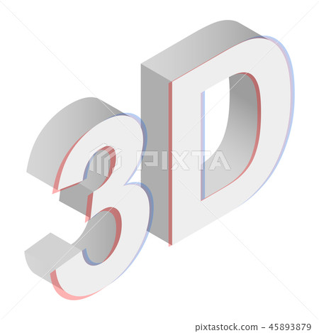 Lettering isometric 3d icon 45893879