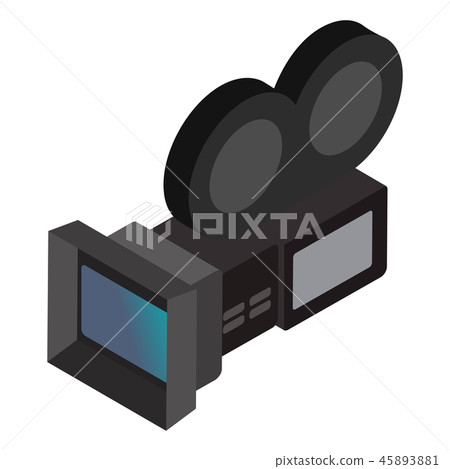 Movie camera isometric 3d icon Movie camera isometric 3d icon 45893881