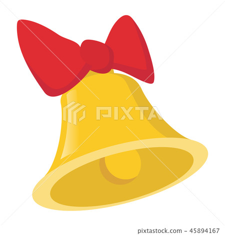 Bell with a bow cartoon icon 45894167