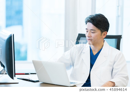 醫生醫學圖像醫學圖像擦洗實驗室外套 45894614