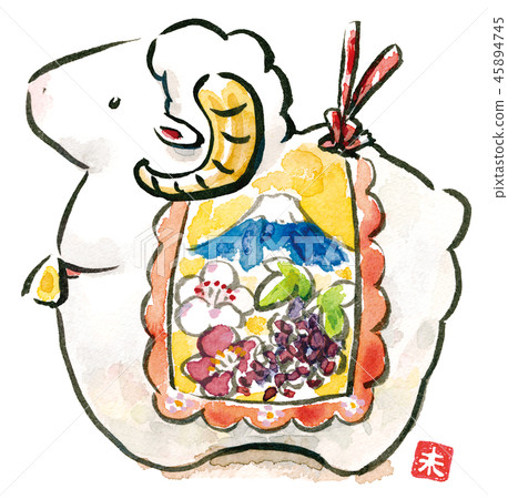 Watercolor earthworm bell 45894745