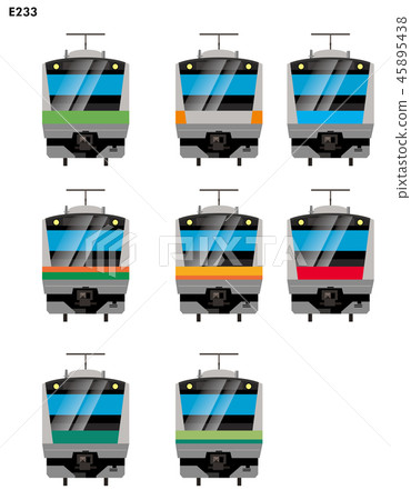 Illustration material: Suburban type vehicle Yamanote Line, Chuo Line, Sobu Line others, E233 series | 45895438