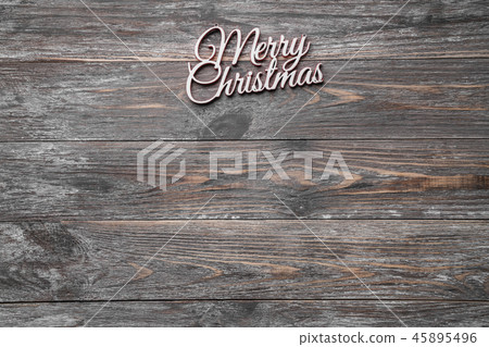 Christmas card with greeting on a dark background 45895496
