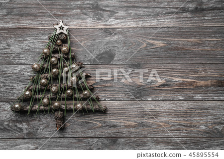 Holiday decorated christmas tree,background 45895554