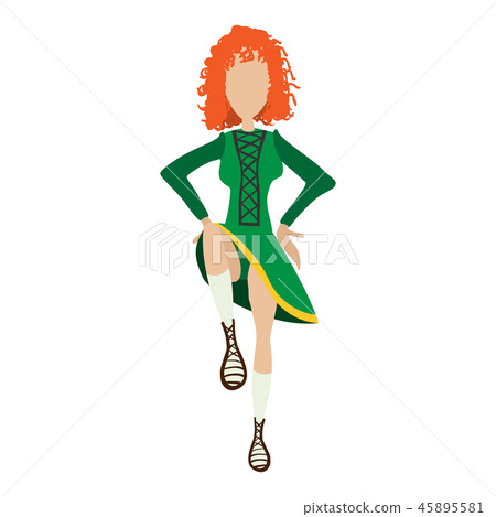Irishstep dancer girl cartoon illustration Irishstep dancer girl cartoon illustration 45895581