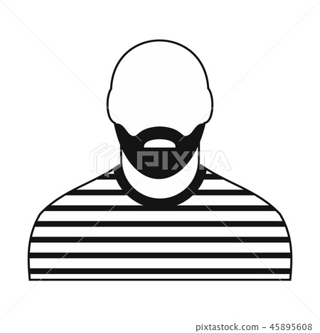 Prisoner black icon Prisoner black icon 45895608