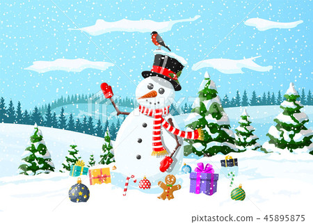 Winter christmas background. Winter christmas background. 45895875