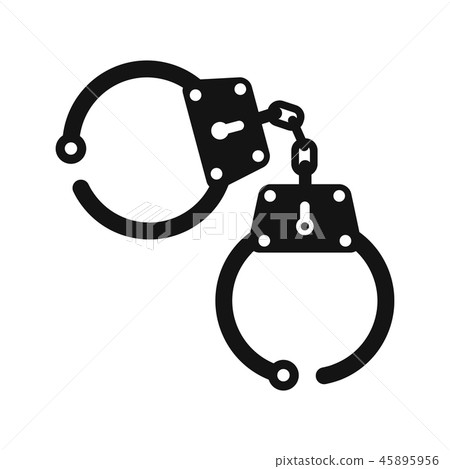 Handcuff black icon Handcuff black icon 45895956