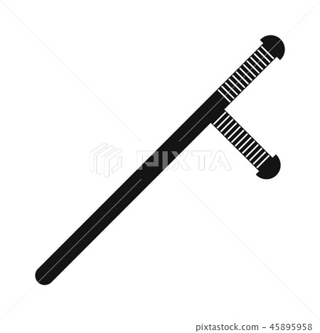 Police baton black illustration Police baton black illustration 45895958