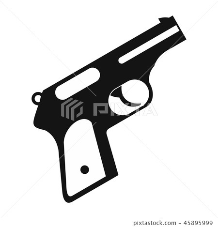 Gun black simple icon Gun black simple icon 45895999