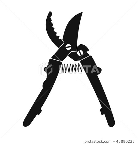 Garden pruner black simple icon 45896225