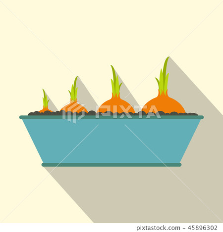 Onions flat icon with shadow 45896302