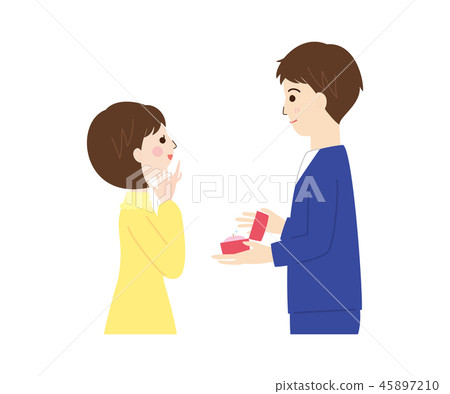 人材料 - 給戒指和微笑女人的男人 人材料 - 給戒指和微笑女人的男人 45897210