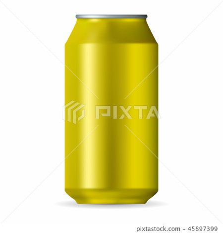 Realistic yellow aluminum can  45897399