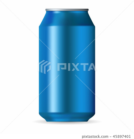 Realistic blue aluminum can Realistic blue aluminum can 45897401