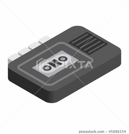Retro dictaphone isometric 3d icon Retro dictaphone isometric 3d icon 45898154