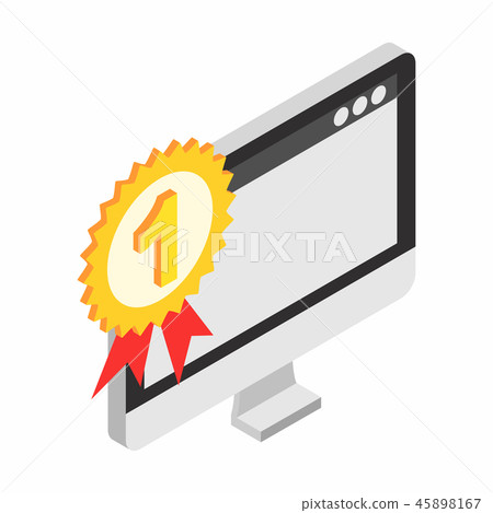 Computer number one isometric 3d icon Computer number one isometric 3d icon 45898167
